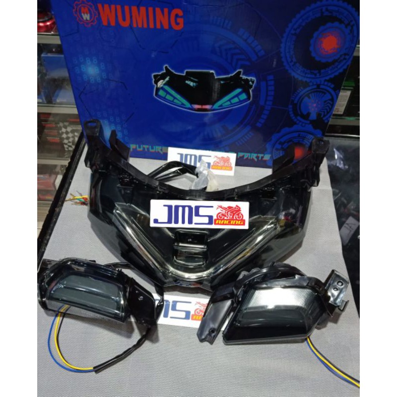 lampu stop belakang nmax new plus lampu sen depan nmax new 2020 1 paket wuming pnp