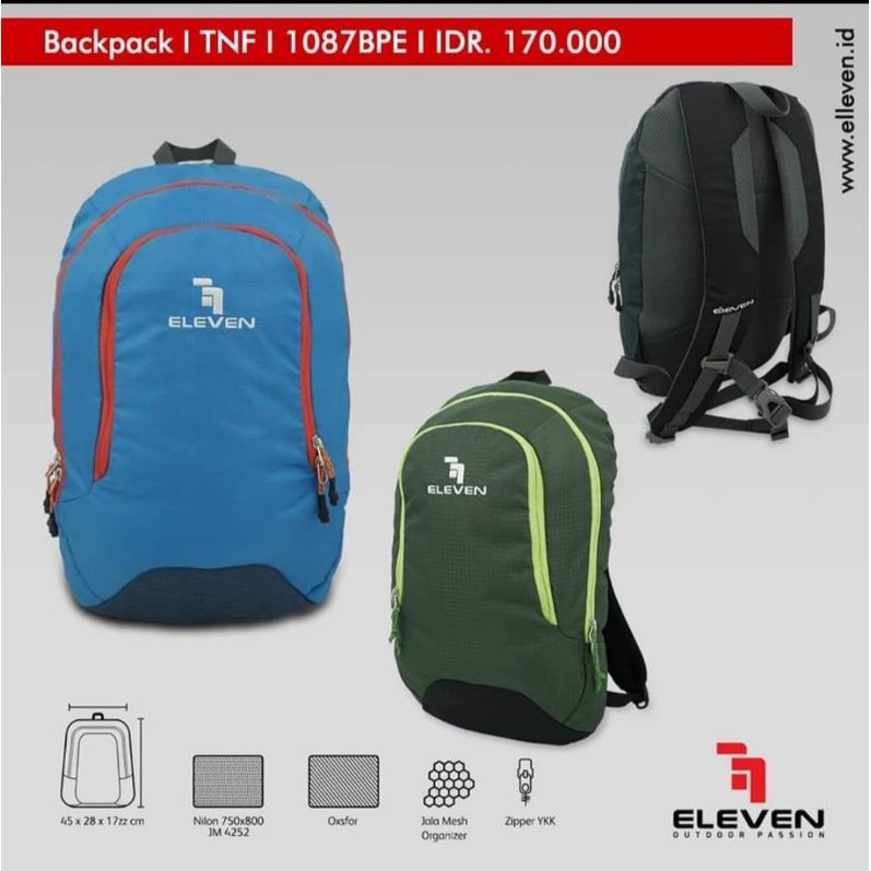 Eleven Tas Ransel Sekolah Backpack TNF