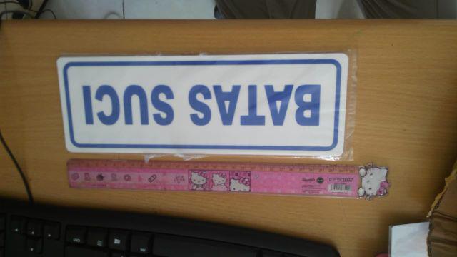 Sign Label Batas Suci Plat Acryli/akrilik
