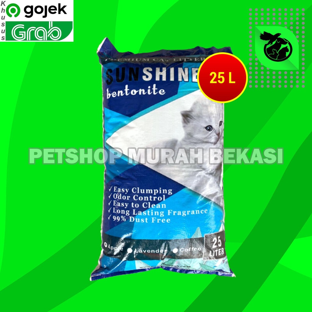 GOSEND Pasir Kucing Gumpal Wangi Clumping Sunshine Bentonite 25 Litter