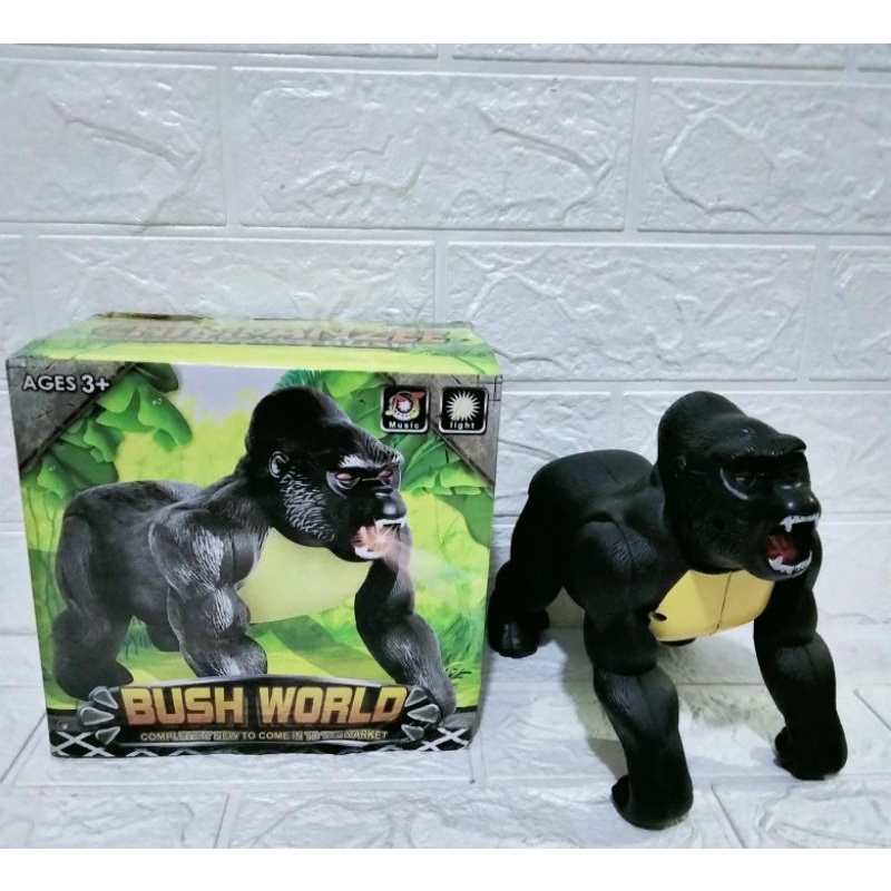 mainan Gorilla atau kingkong ada suara dan berjalan