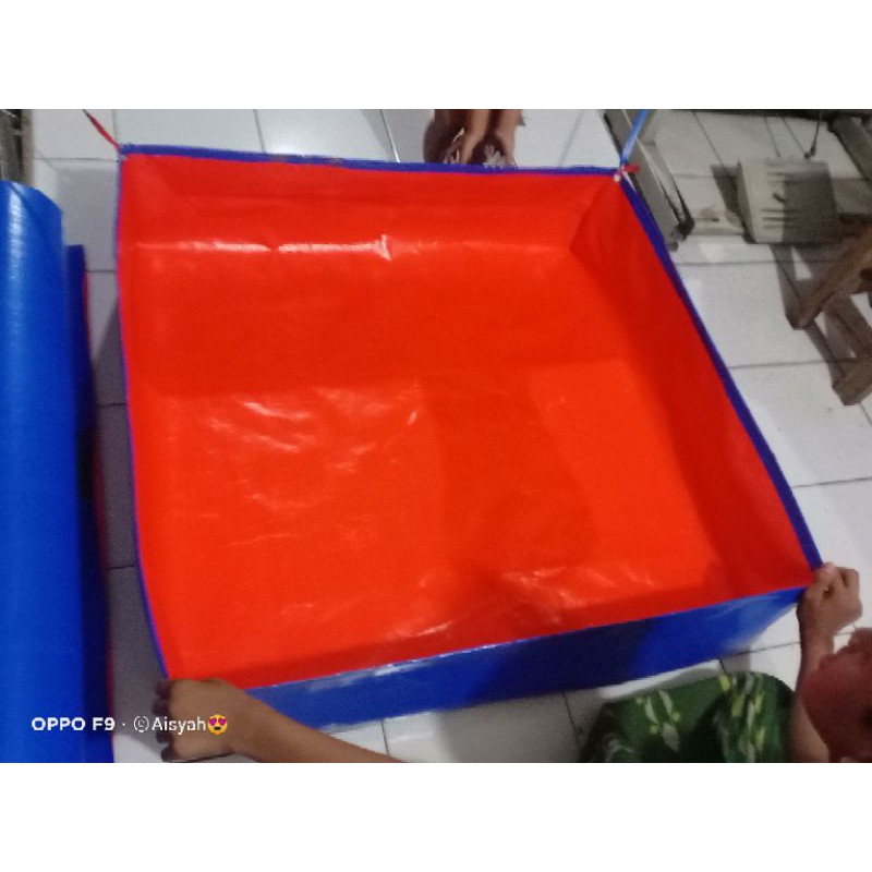 TERPAL KOLAM IKAN KOTAK KOLAM TERPAL TYPE A12 KOREA ORIGINAL UKRAN 100X100X25