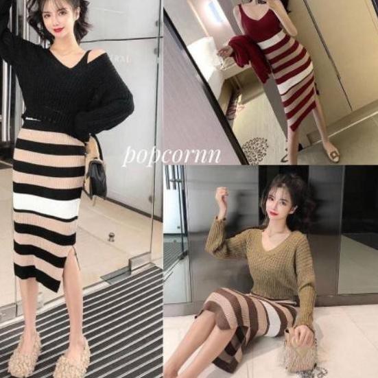 ➽ Pakaian Wanita Dress Rajut Set Dress Rajut YUPI Goodquality ❈