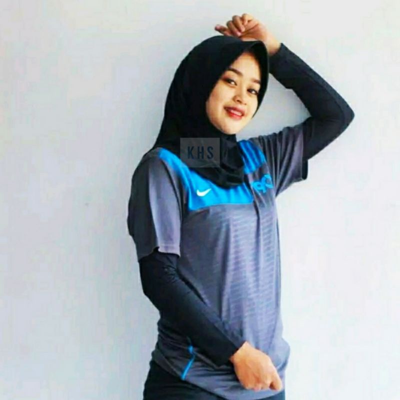 Jilbab Sport / Hijab Instan Sporty Jilbab Volly Jilbab Bahan Jersey Lycra Instant / Bergo Sport Kerudung Olahraga KHS-2