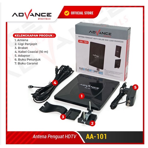 ITSTORE Antena TV Digital Advance AA 101 indoor / outdoor plus kabel 10 meter / antena UHF Skynex antena