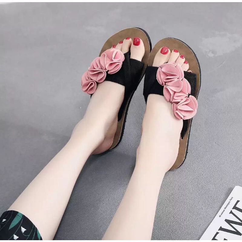 Sandal wanita terbaru &quot; Bunga Poni &quot; Sandal Kokop Bunga