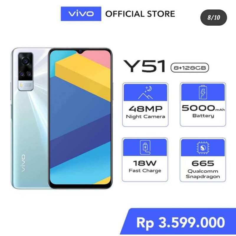 HpVivoY51ram8/128terbarugaransiresmi