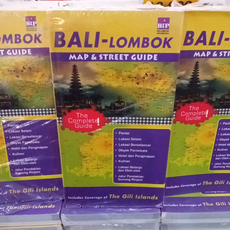 

map and street guide bali-lombok. original