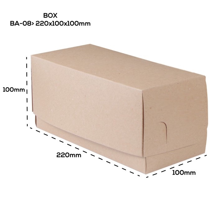 DUS / BOX / KOTAK KUE / ROTI BAKAR uk.22x10x10cm KRAFT