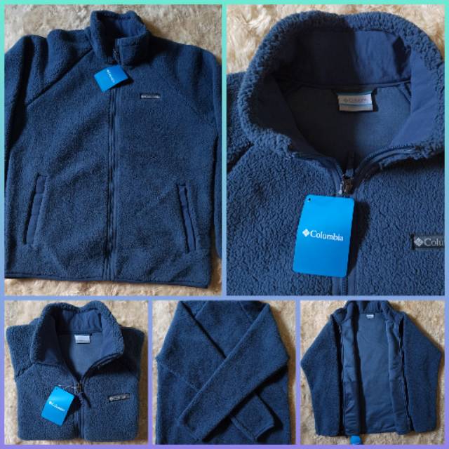 Jaket Columbia M Cozy Camper Heavyweight Fleece (Biru)