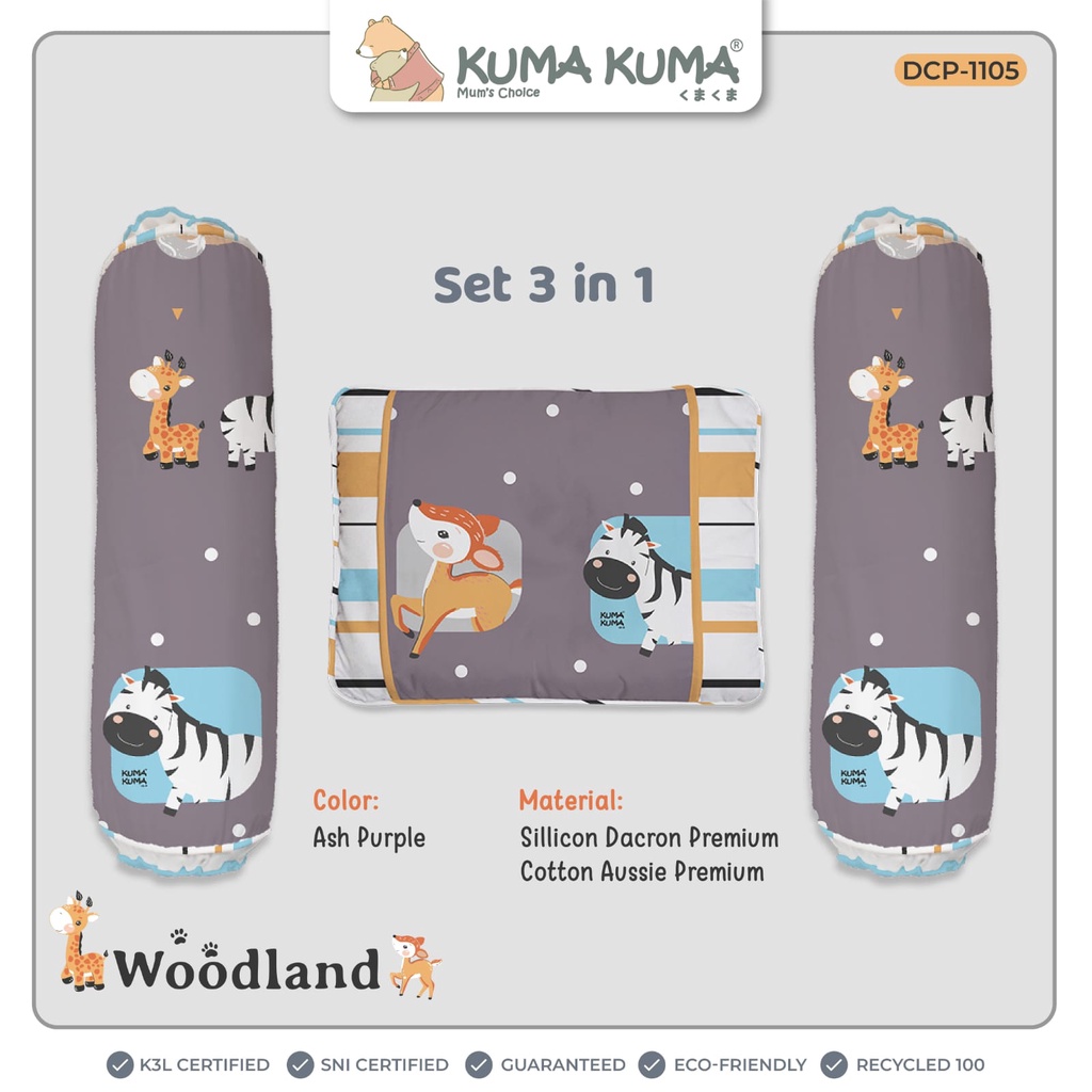 Kuma Kuma Bantal Bayi Set 3 In 1