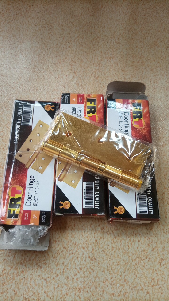 Hpp/engsel Pintu 3 Inch Kuning Gold /rumah Kamar Jendela Lemari Gp/blan88