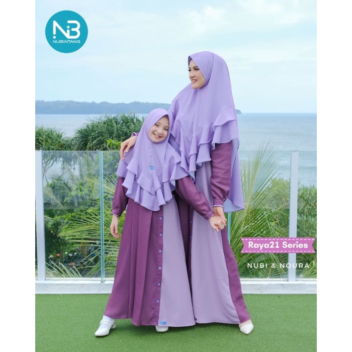 Set-Family-Muslim-Busana- Gamis Couple Terbaru Nubi Raya Series 21 (Lilac) - Sz Xs -Busana-Muslim-