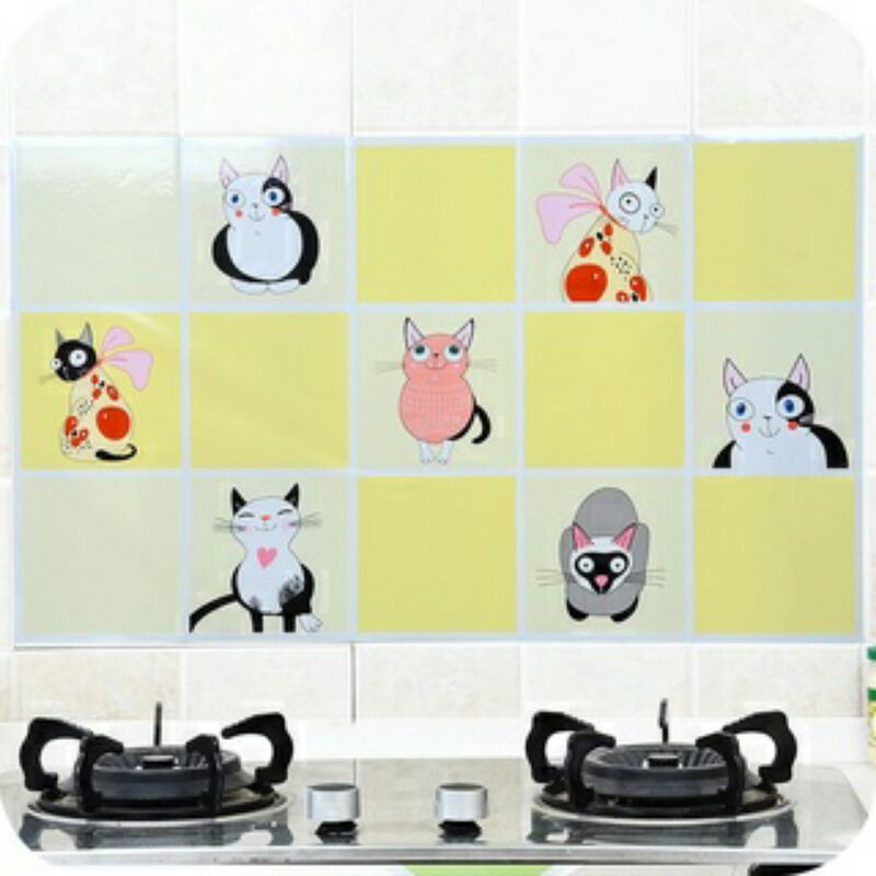 Stiker Dinding Dapur Wallpaper Motif