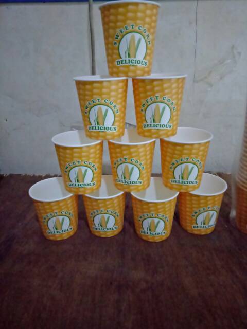 Papercup 6,5Oz Jagung Jasuke Pop Sweet Corn / Gelas kertas 6.5 OZ