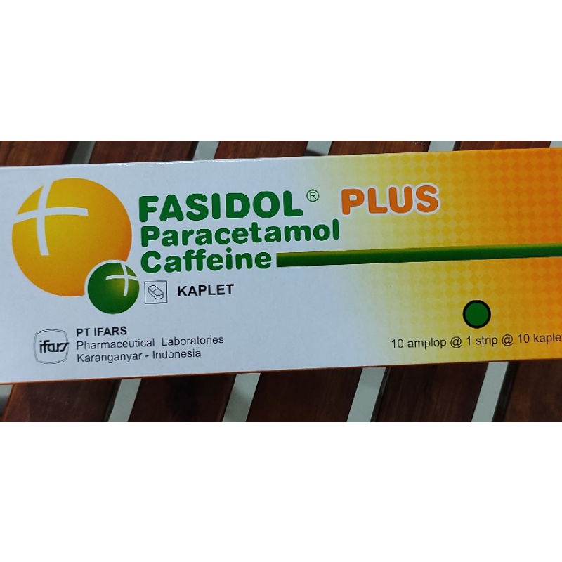 Fasidol Plus Paracetamol 600 MG Caffeine 50 Mg / Meredakan Nyeri / Demam / Sakit Kepala / 10 Strip