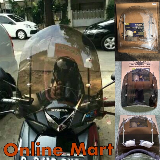 Visor windshield genio kaca tameng depan winsil universal vario beat supra sccopy fino