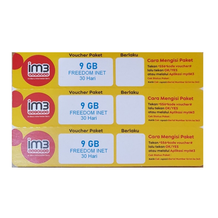 Voucher Indosat Freedom Internet 9 GB