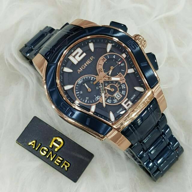 JAM TANGAN PRIA AIGNER PALERMO CHORONOGRAPH RANTAI STAINLESS STEEL