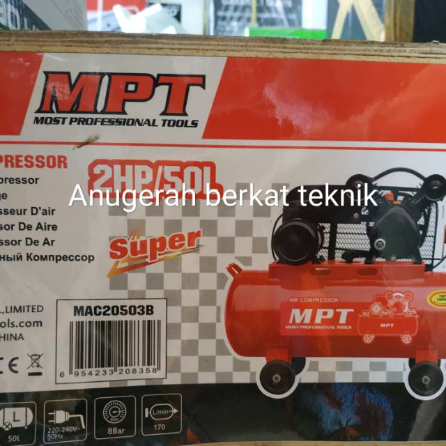 KOMPRESOR UDARA ANGIN 2 HP 50 LITER LISTRIK