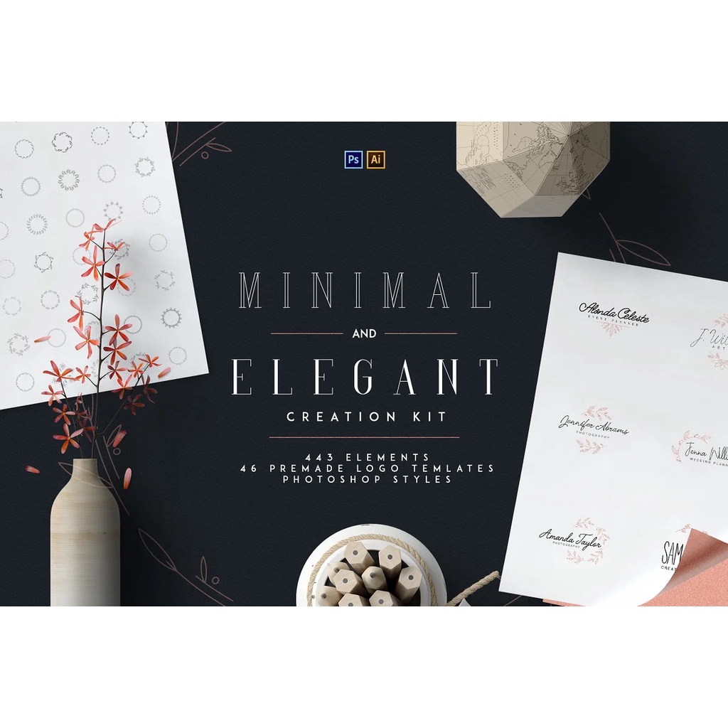 Minimal and Elegant Creation Kit - Photoshop &amp; Illustrator
