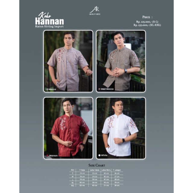 Arrafi Koko Hannan | Baju lengan pendek Original Arrafi