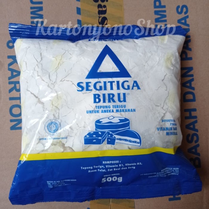 

BISA COD Tepung Terigu Segitiga Biru 500gr Per Dus isi 20bks