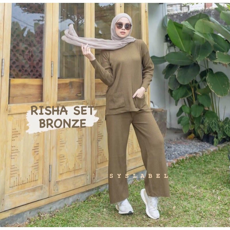 RISHA SET KNIT - ONE SET KULOT A2