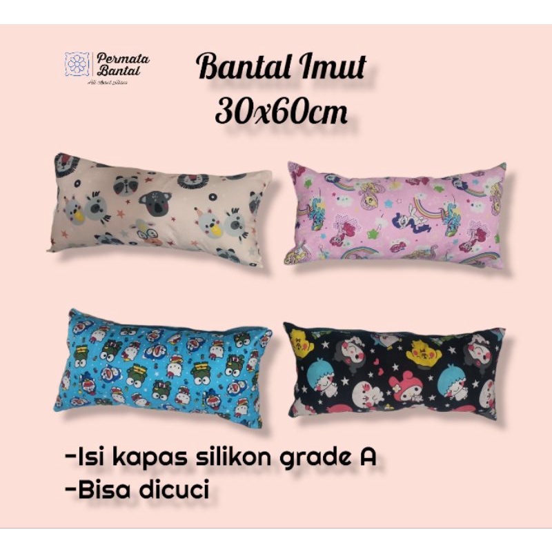 Bantal Imut untuk Bayi bahan Polymicro lembut ukuran 30x60