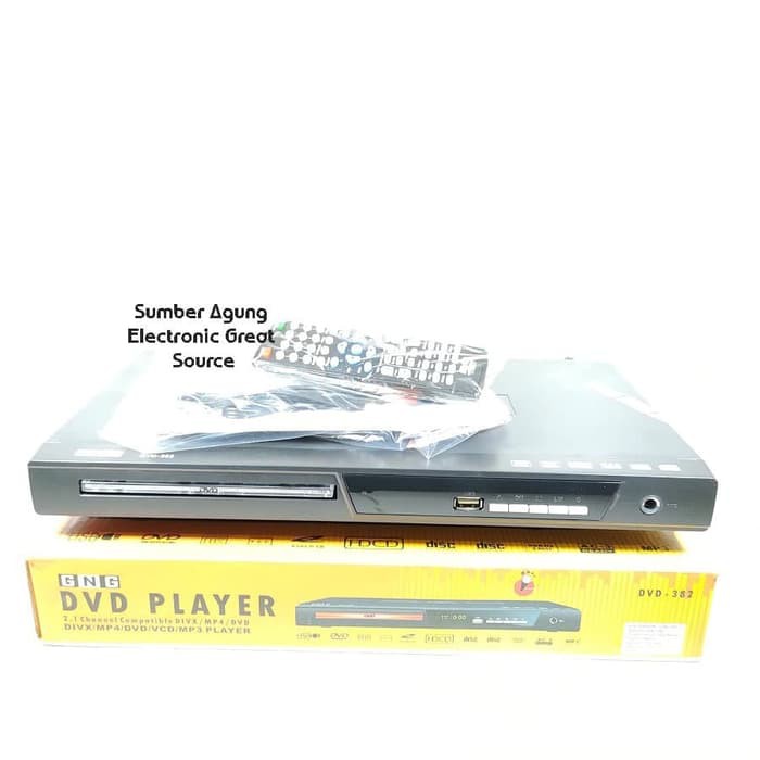 DVD Player GNG DVD382 382 Berkualitas USB Colokan Mic Video CD Disc MP