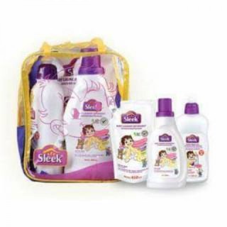 Sleek Special Package / Paket Hemat (Sleek Baby Bottle Nipple Cleanser 500ml, Sleek Baby Laundry Detergent 500ml, Sleek Baby Laundry 450ml)