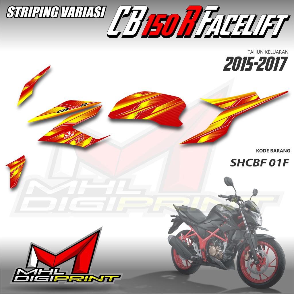 STRIPING VARIASI CB 150R FACELIFT - STIKER CB 150R - SHCBF 01