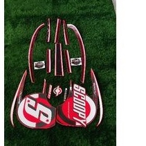 striping sticker list body honda scoopy sporty th 2015 2016 warna putih hitam merah