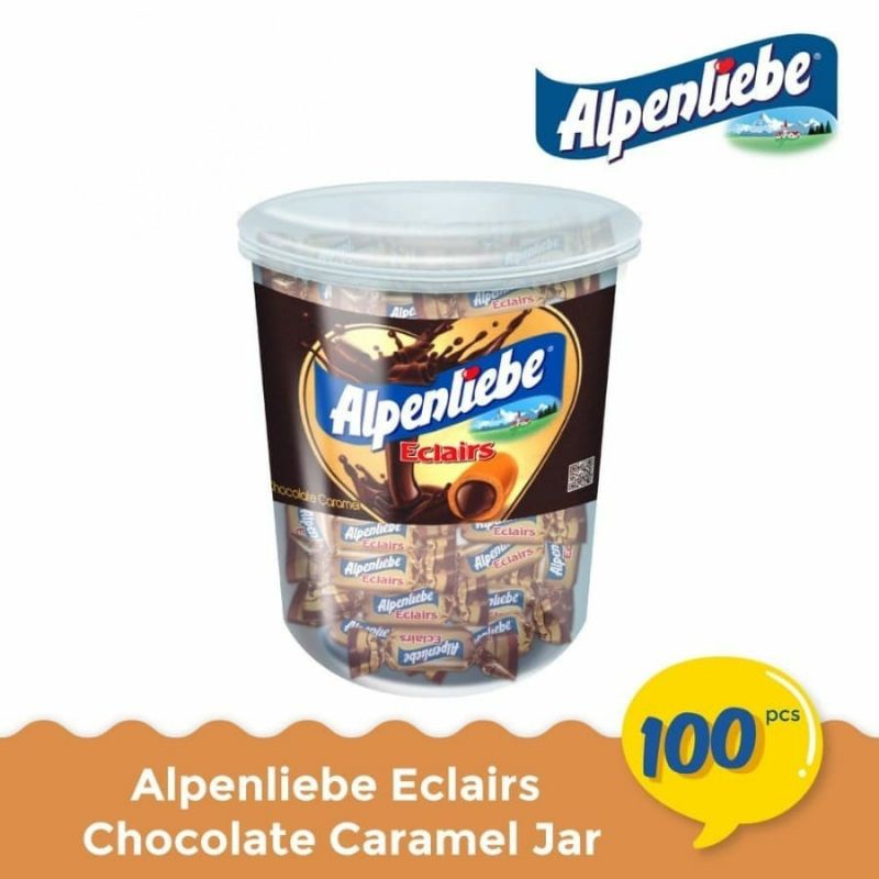 permen Alpenliebe Eclairs Chocolate Caramel Jar (100pcs)