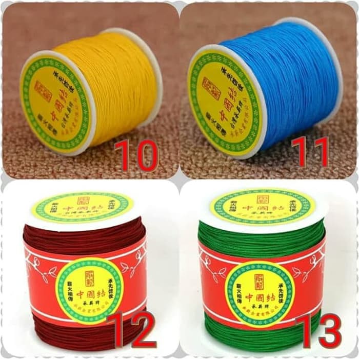 Tali Giok Tali Cina Nylon Cord 1mm Shambala bahan craft gelang kalung aksesoris DIY kain akik serat