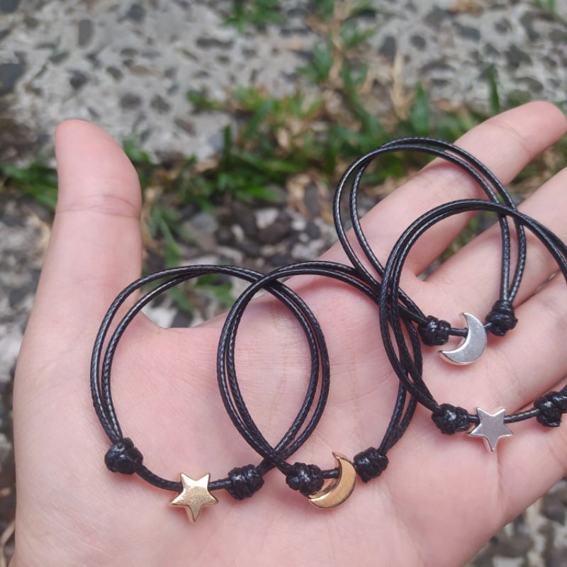 MOON & STAR SPACER BRACELET / GELANG BULAN BINTANG COUPLE / UNIK MURAH-1