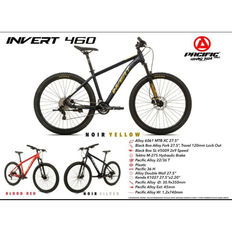 Sepeda Gunung MTB 27,5 inch Pacific INVERT 460 Rem Hydrolic