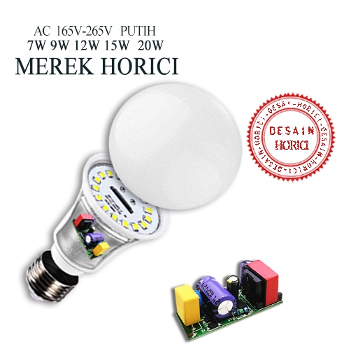 20W 18W 15W 12W 9W 7W 5W Lampu Bohlam LED Bulb Putih ORI High Quality  E27