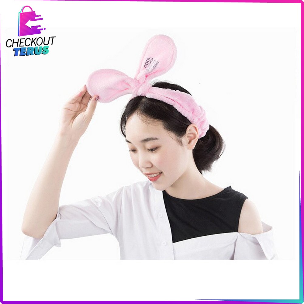 CT C67 C70 Bandana Korean Model Pita Kelinci Kucing Bando Masker Mandi Facial Headband Hairband Woman