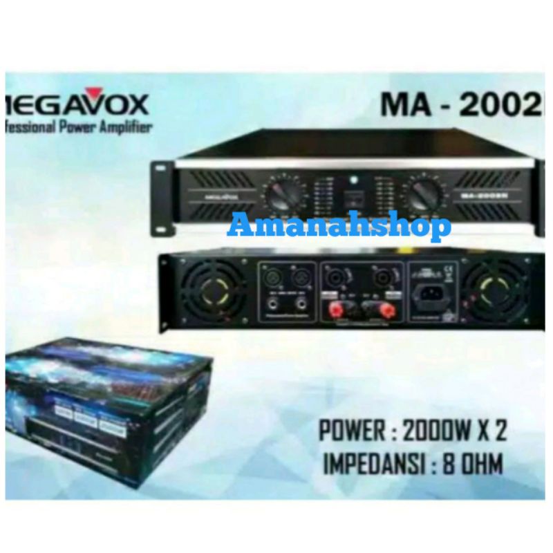 POWER AMPLIFIER MEGAVOX MA2002n POWER MEGAVOX MA 2002
