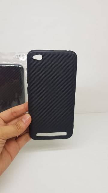 Soft Case Redmi 5A 5.0 inchi Black TPU Fiber Carbon Xiaomi Redmi 5A Prime Casing Xiaomi 5A Redmi5A
