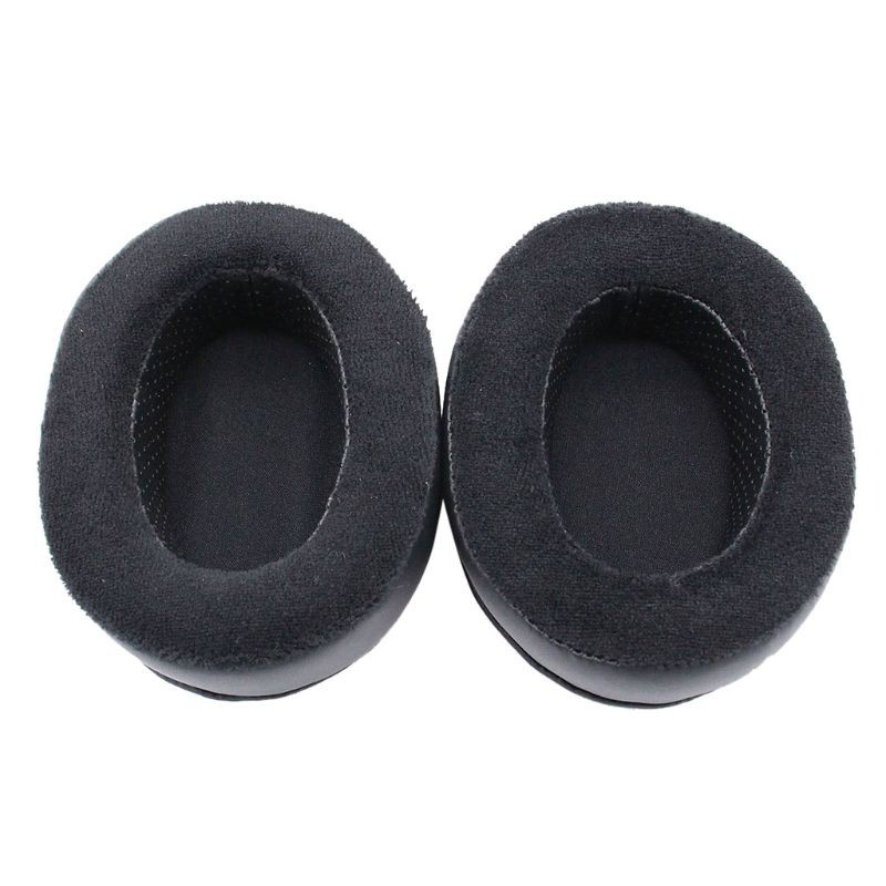 btsg Hybrid Memory Foam Earpad - Black PU/Velour - Suitable For Large Over Brainwavz HM5 The Ear Headphones