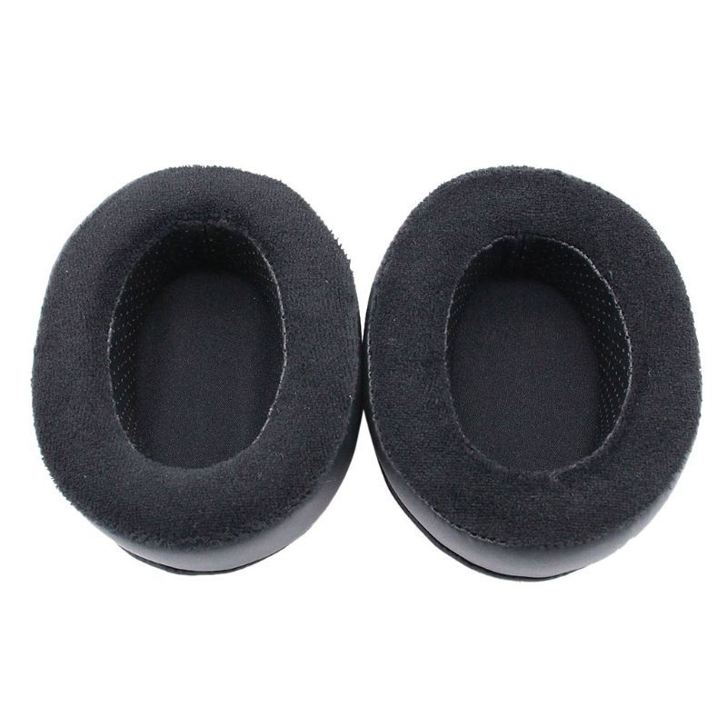 btsg Hybrid Memory Foam Earpad - Black PU/Velour - Suitable For Large Over Brainwavz HM5 The Ear Headphones