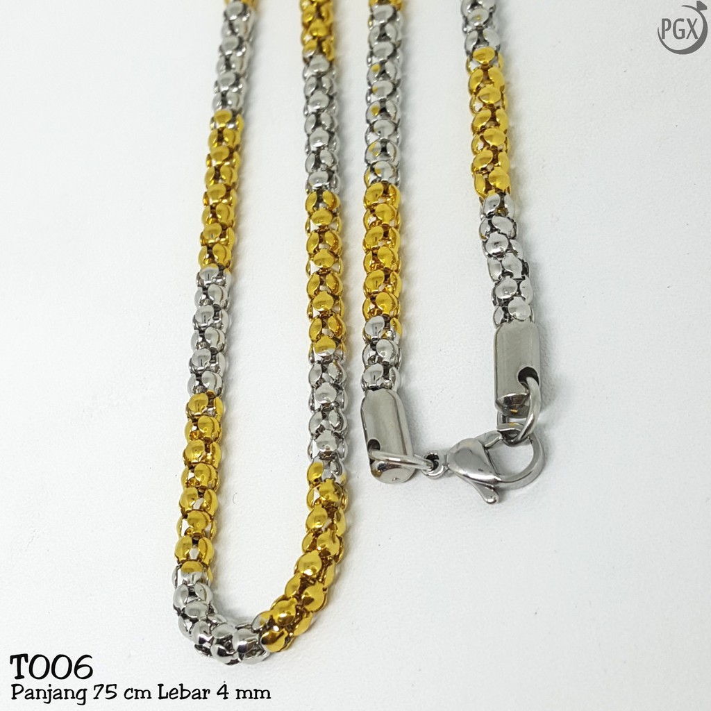 PGX Kalung Titanium Wanita / Pria Anti Karat Aksesoris Fashion Premium - T006