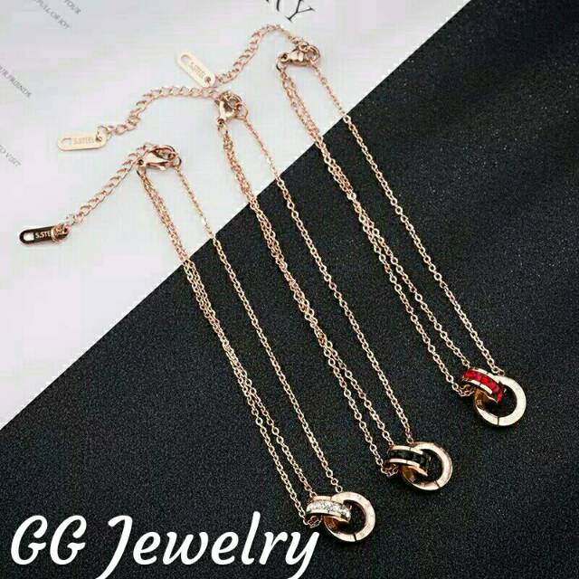 GG Gelang KakiTitanium Premium Angka Romawi #GTK-114