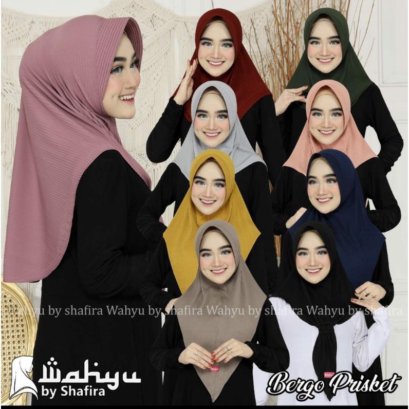 BERGO PLISKET WAHYU BY SHAFIRA HIJAB INSTAN JERSEY JILBAB TERBARU OKTAVIAHIJAB