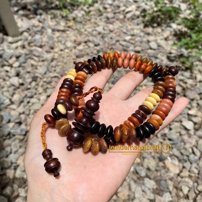 TASBIH KAYU KOMBINASI PIPIH DAN DIAMOND | TASBIH GELANG KOMBINASI PIPIH | TASBIH KOMBINASI MODEL MENTOS| TASBIH GELANG KOMBINASI KAYU BERTUAH