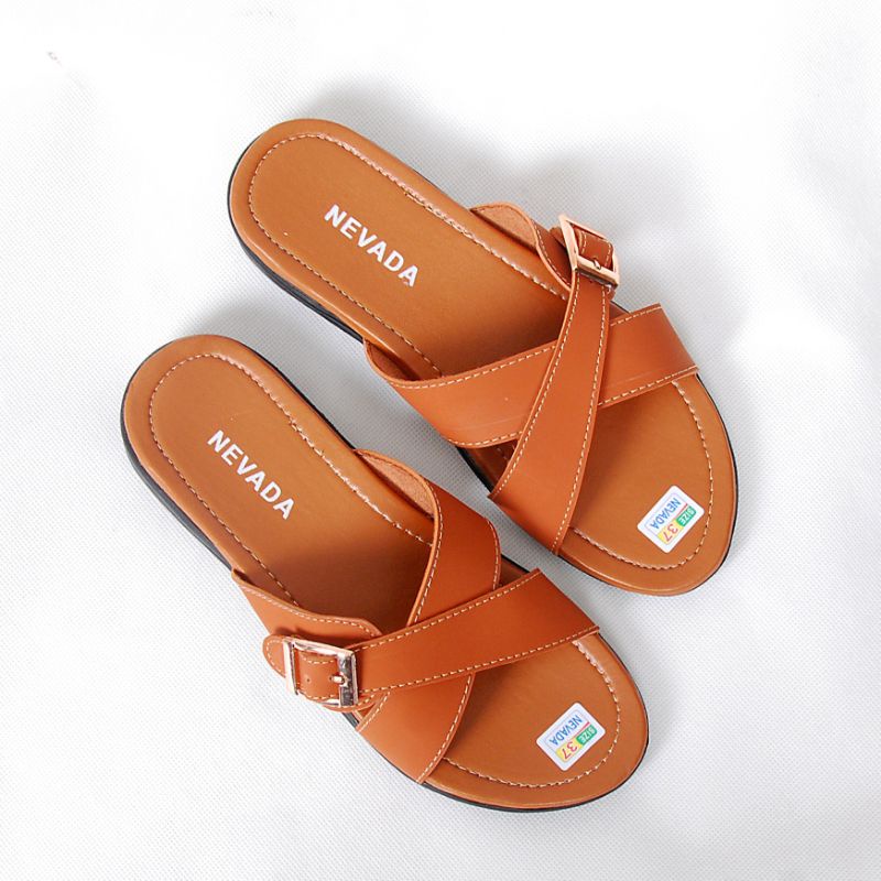 6.6 BIG  SALE !! Sandal nevada wanita/sandal nevada motif silang (NV 02)