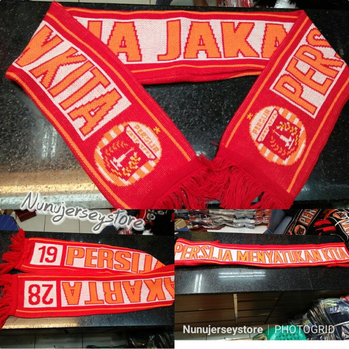 NJSTO1522 SYAL SCRAB PERSIJA MENYATUKAN KITA BAHAN RAJUT GRADE ORI