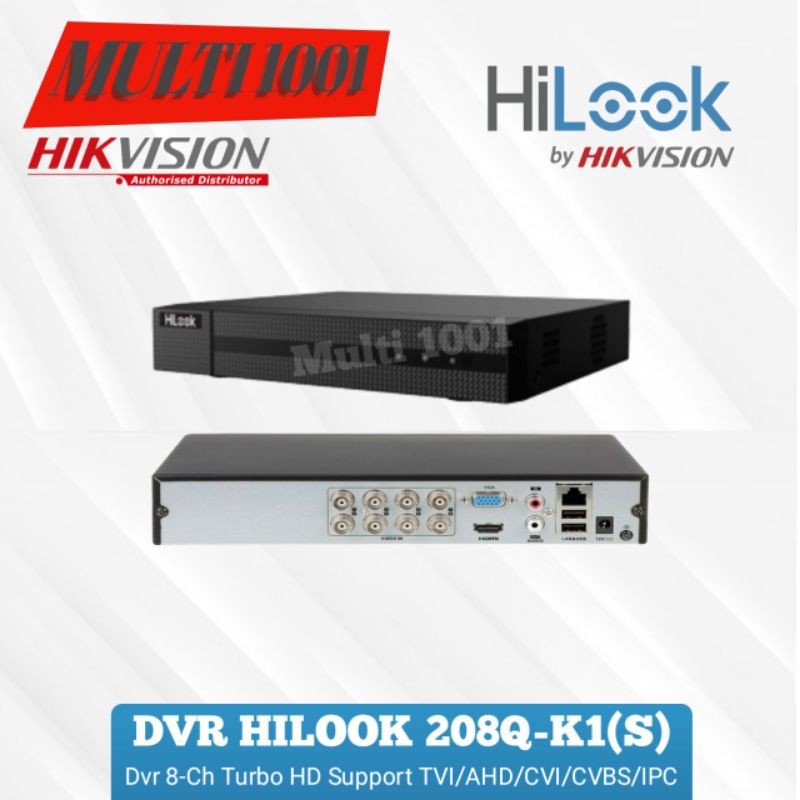 DVR HILOOK 8 CHANNEL 4MP 208Q-KQ(S) 5in1 Original Hilook By Hikvision
